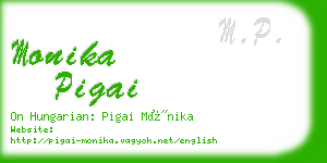 monika pigai business card